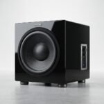 Sanouss High-Performance Powered Subwoofer with Front-Firing Long-Throw Driver and High-Gloss Black Finish