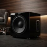 Sanouss High-Performance Powered Subwoofer with Front-Firing Long-Throw Driver and High-Gloss Black Finish - Image 3