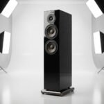 Sanouss High-End Floorstanding Tower Speaker with Dual Woofers and High-Gloss Black Finish
