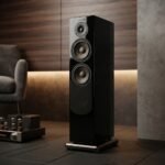 Sanouss High-End Floorstanding Tower Speaker with Dual Woofers and High-Gloss Black Finish - Image 3