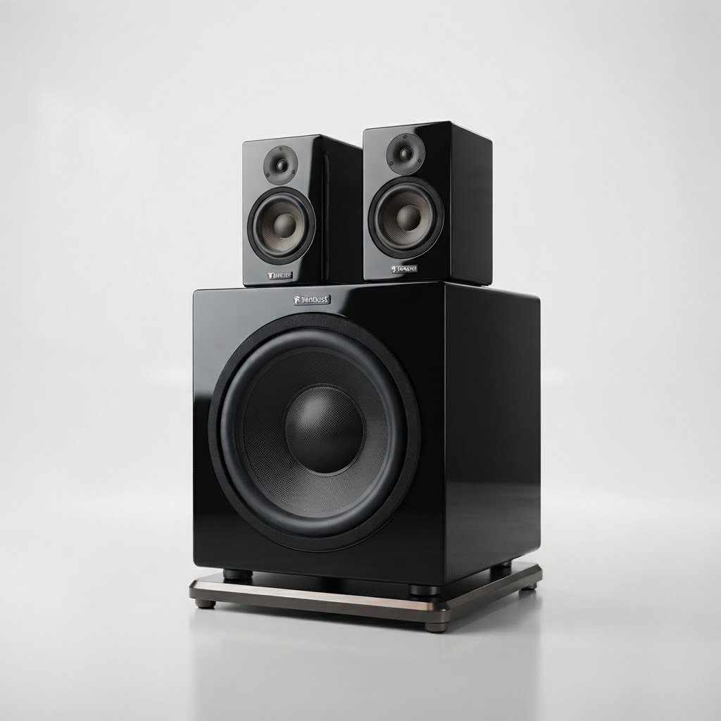 Product 3 (1) Sanouss Complete 2.1 Home Theater Speaker System with Powered Subwoofer and Bookshelf Monitors - Image 1