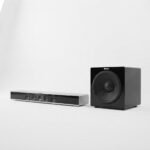 Sanouss Premium Soundbar and Wireless Subwoofer System with Multi-Driver Array and Gloss Black Finish